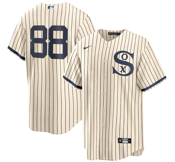 Men's Chicago White Sox #88 Luis Robert 2021 Cream/Navy Field of Dreams Cool Base Stitched Jersey Men's Chicago White Sox #88 Luis Robert 2021 Cream/Navy Field of Dreams Cool Base Stitched Jersey